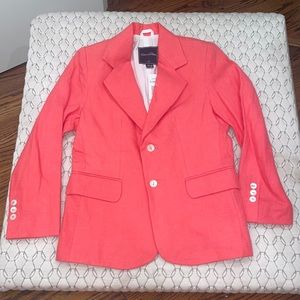 Oscar de la Renta Boys Blazer - Coral/Salmon color, size 4Y